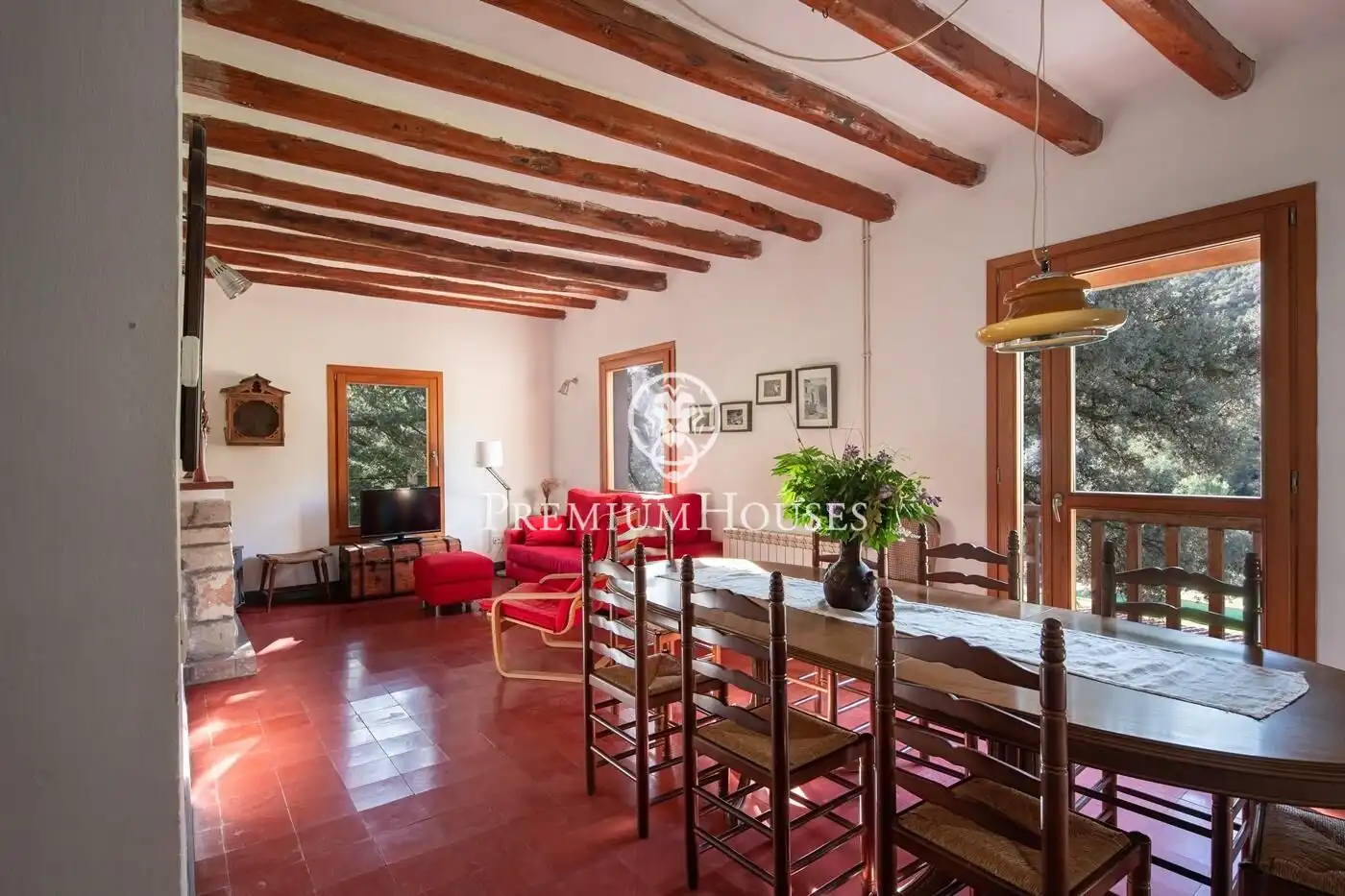 Sala d'estar de Finca rústica en venda en Alcover amb Calefacció, Jardí privat i Terrassa