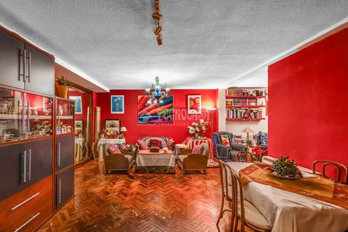 Sala de estar de Piso en venta en Madrid con Parquet y Balcón