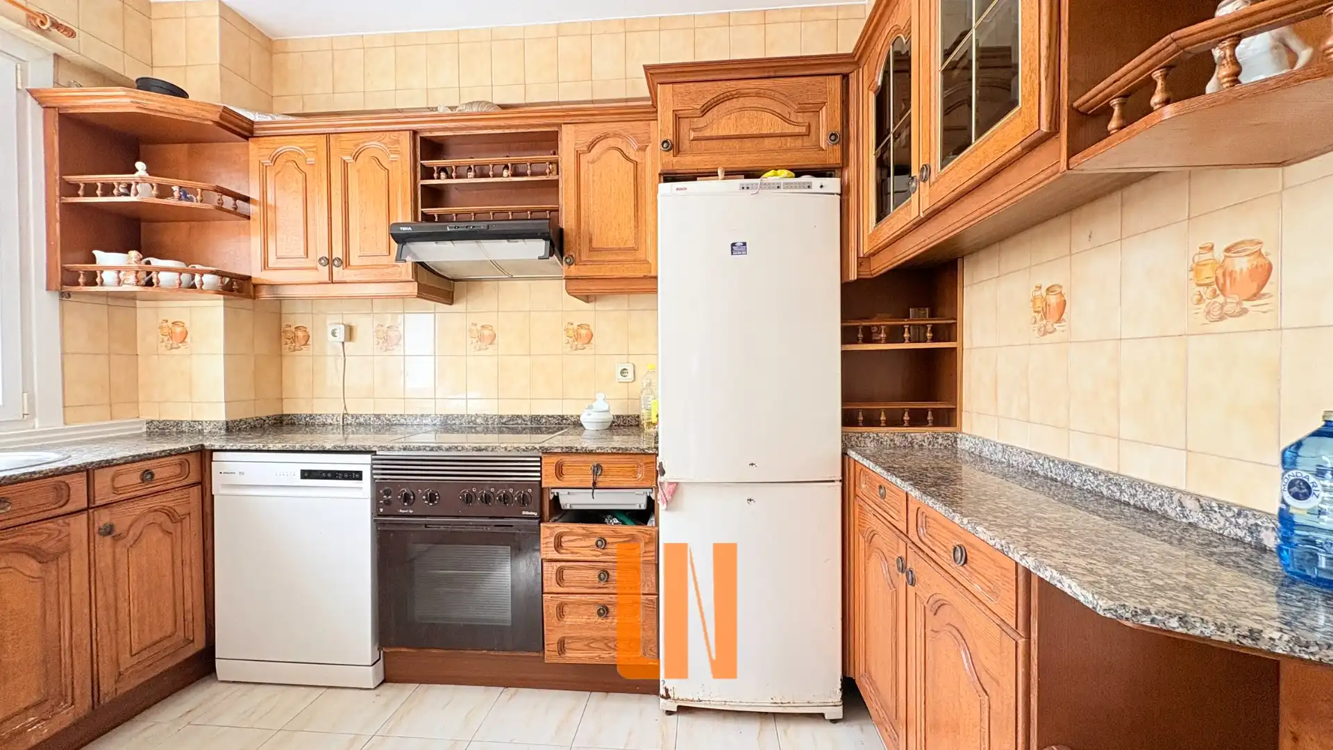 Kitchen of Flat for sale in A Coruña Capital   with Parquet flooring and Balcony