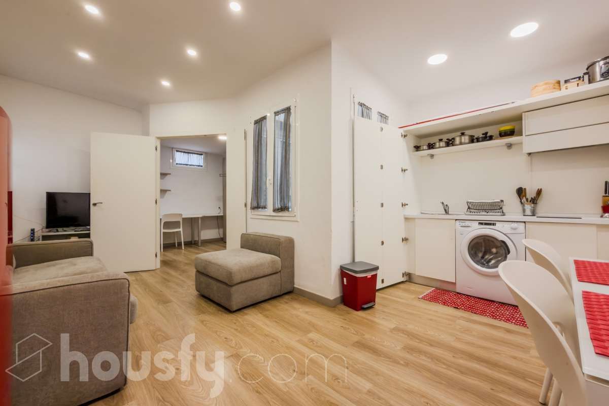 Sala d'estar de Pis en venda en  Barcelona Capital amb Aire condicionat i Calefacció