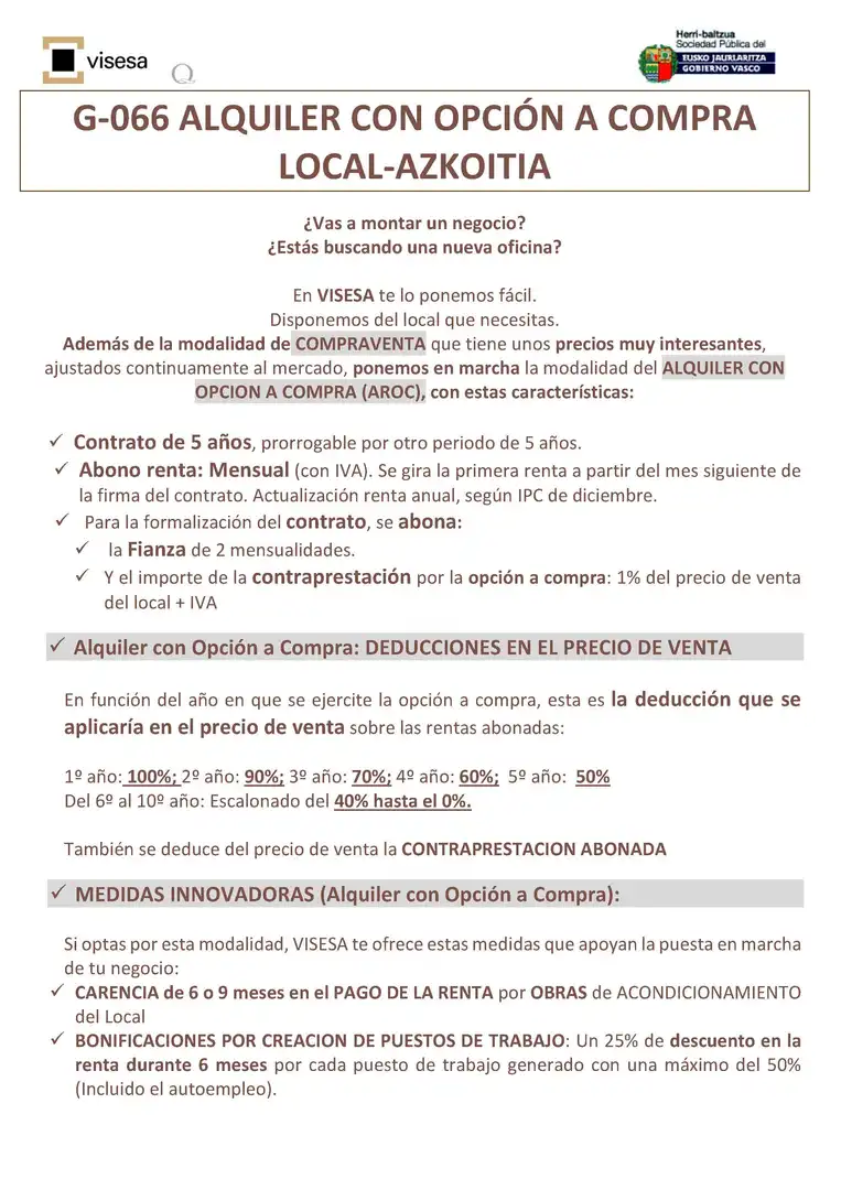Local comercial de lloguer a Aizkibel Kalea 14, imagen 5