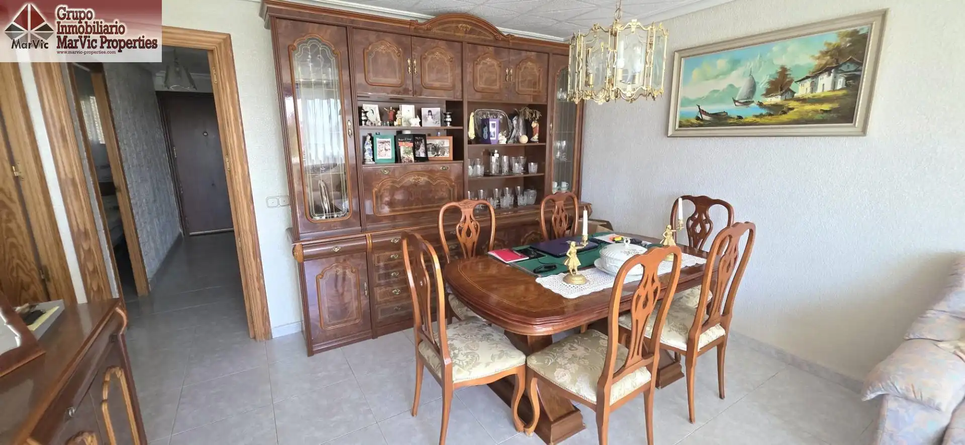 Comedor de Apartamento en venta en Benidorm con Aire acondicionado, Jardín privado y Amueblado