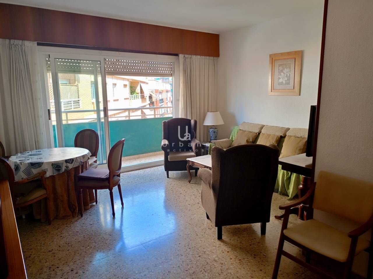 Wohnzimmer von Wohnung miete in  Murcia Capital mit Klimaanlage, Möbliert und Balkon