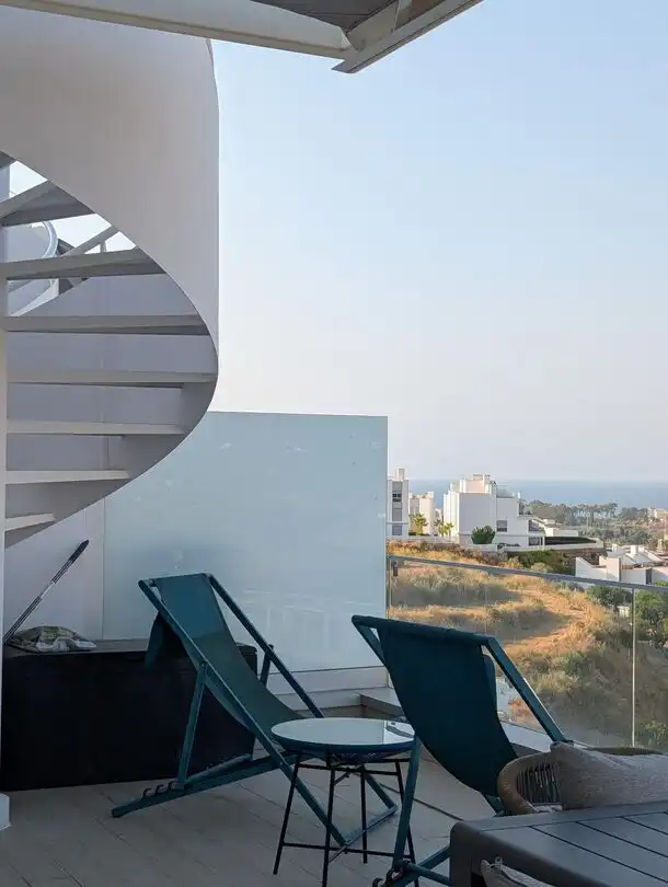 Terrace of Attic for rent in Estepona  with Air Conditioner, Heating and Private garden