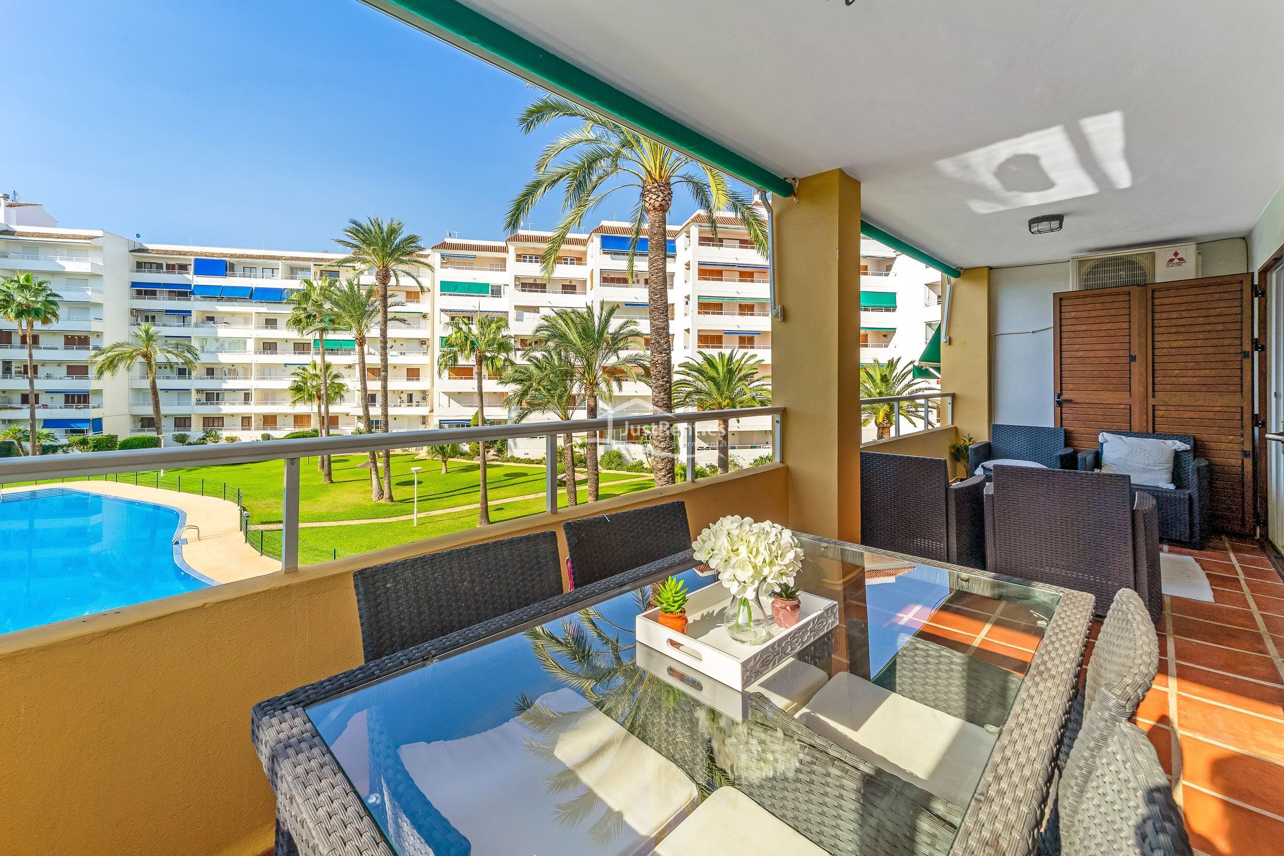 Terrace of Flat to rent in Jávea / Xàbia  with Air Conditioner, Private garden and Terrace
