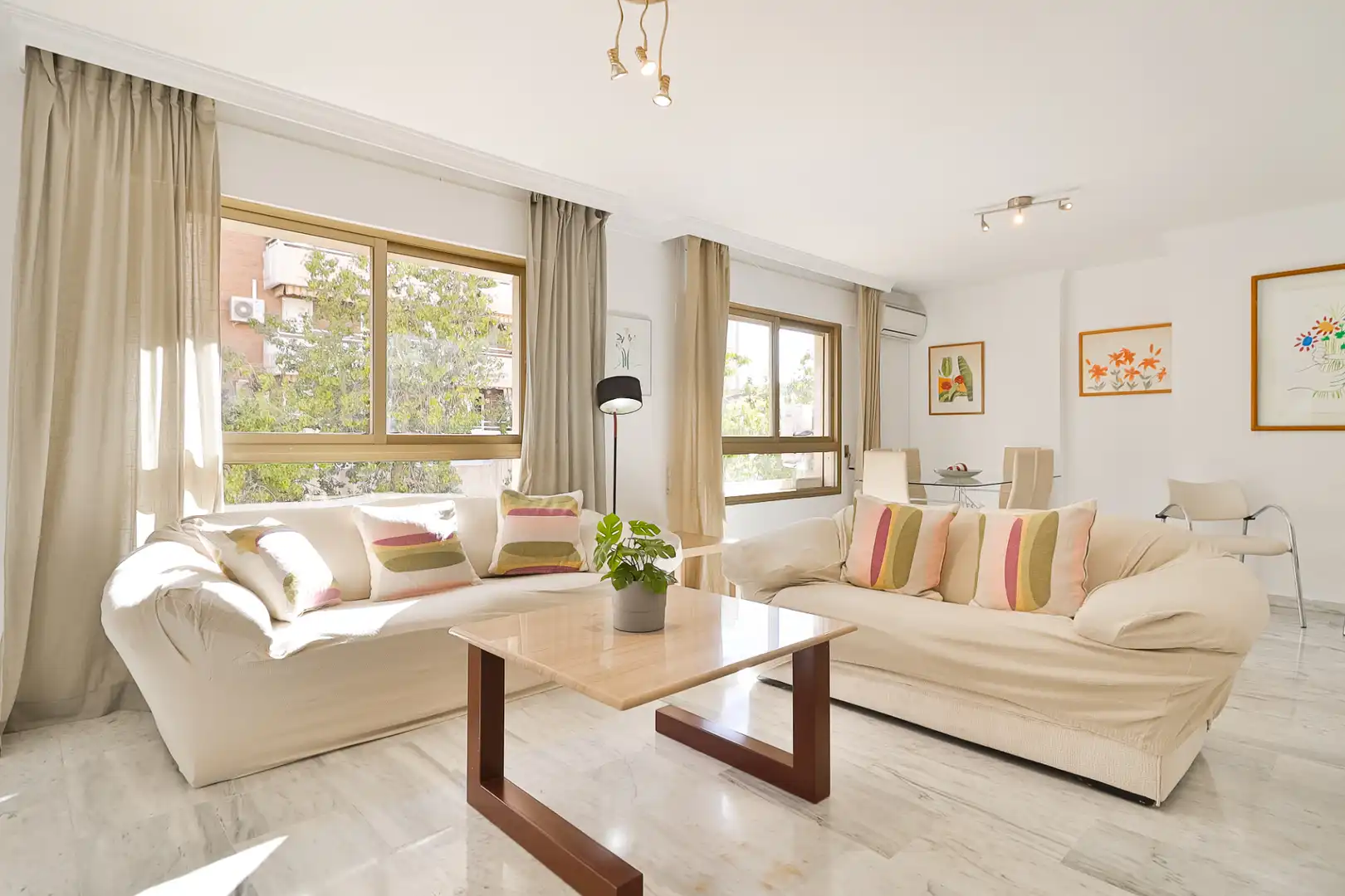 Sala de estar de Piso de alquiler en Málaga con Aire acondicionado, Amueblado y Internet