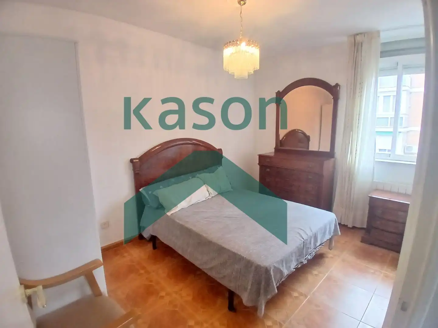Bedroom of Flat for sale in Madrid  with Heating, Terrace and Furnished