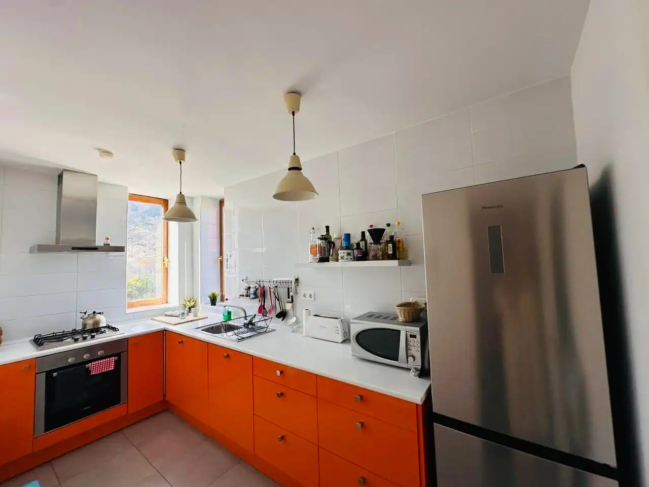 Küche von Wohnungen zum Verkauf in Calpe / Calp mit Klimaanlage, Heizung und Privatgarten