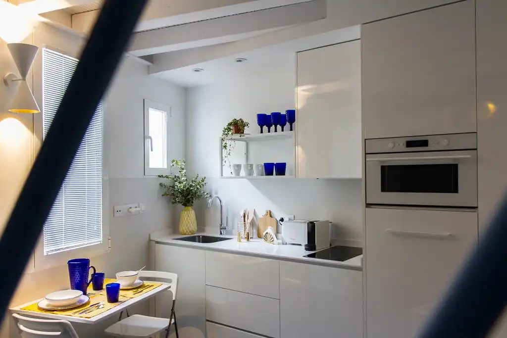 Cocina de Piso de alquiler en Madrid con Aire acondicionado y Amueblado