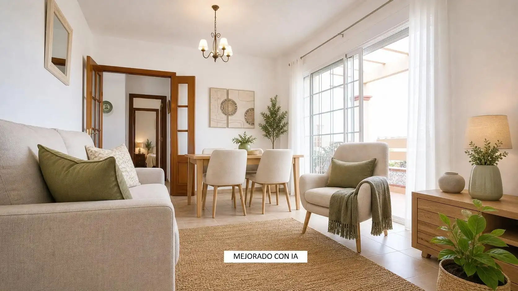 Sala de estar de Apartamento en venta en Ayamonte con Terraza, Amueblado y Piscina comunitaria