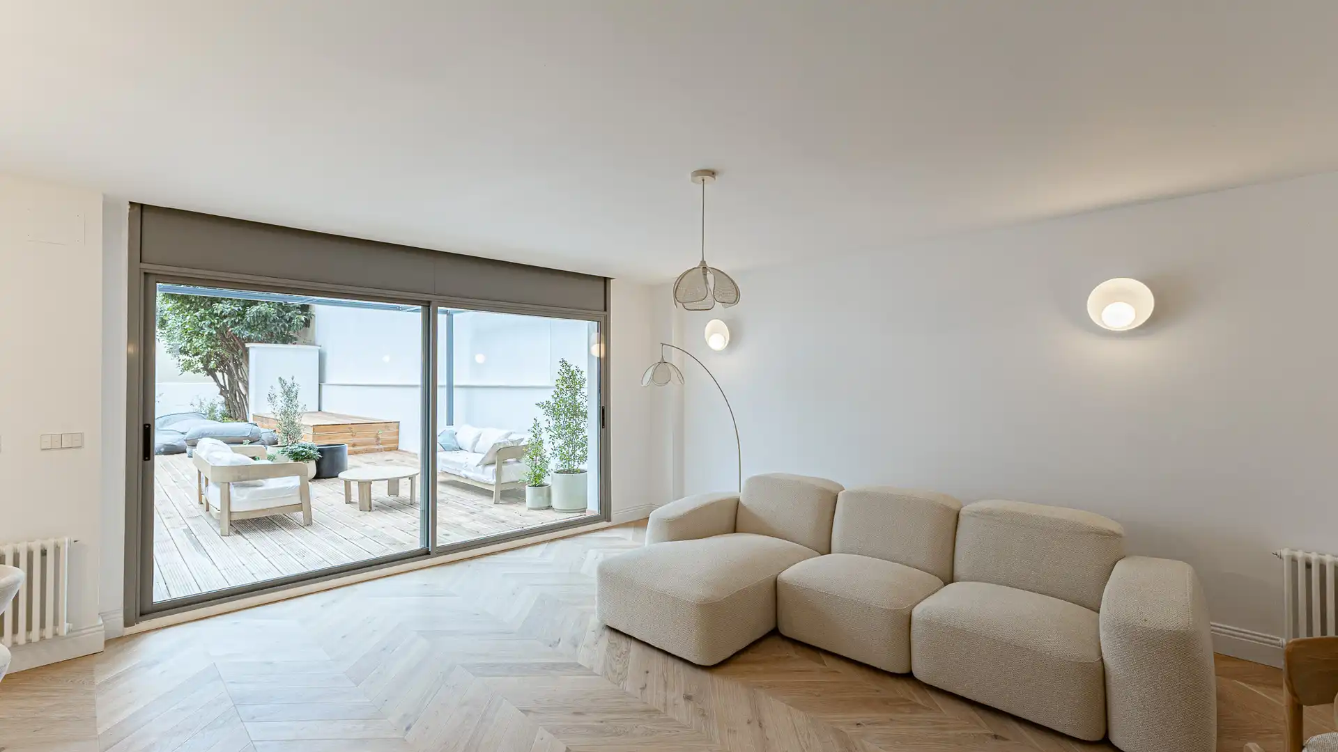 Sala de estar de Piso en venta en  Barcelona Capital con Aire acondicionado, Calefacción y Jardín privado