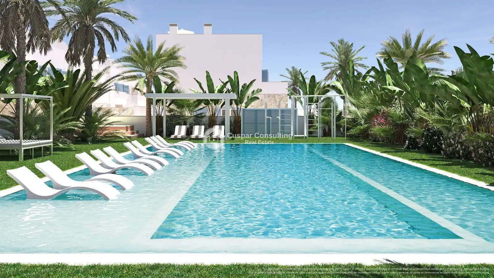 Piscina de Apartament en venda en Pilar de la Horadada amb Aire condicionat, Calefacció i Jardí privat