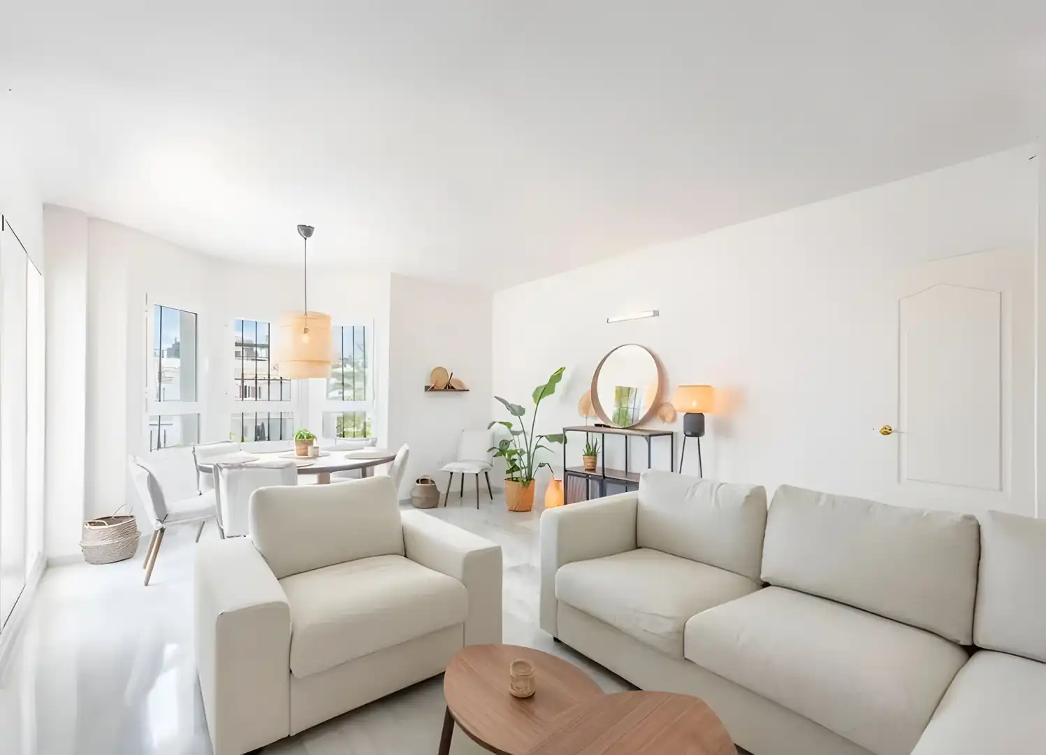 Sala de estar de Ático en venta en Almería con Aire acondicionado, Terraza y Piscina