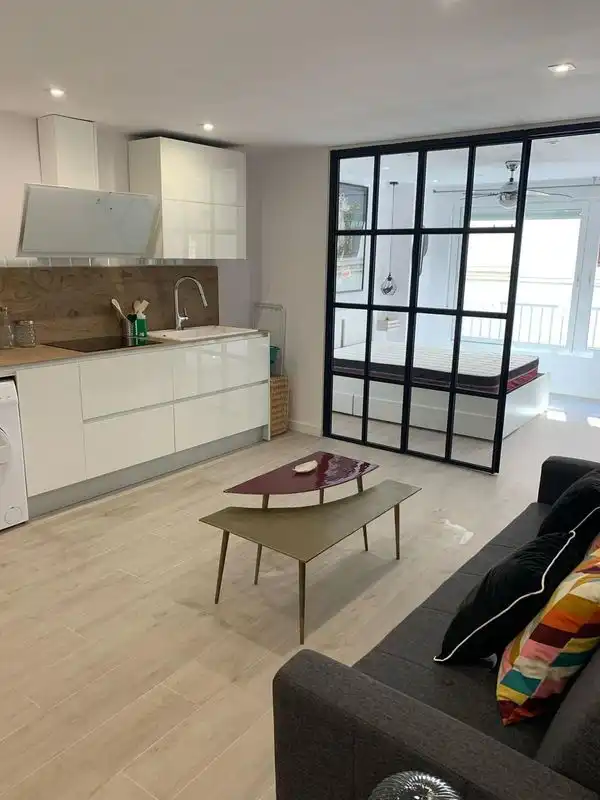 Kitchen of Flat for rent in Granada  with Air Conditioner, Parquet flooring and Furnished