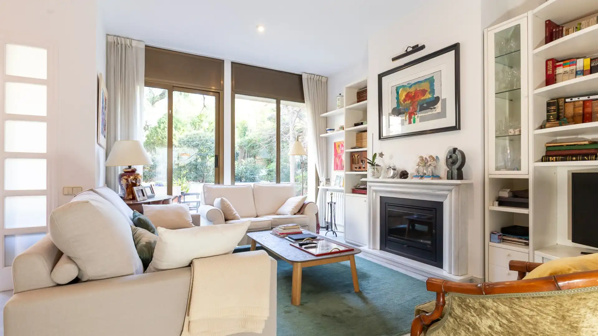 Living room of Single-family semi-detached for sale in Sant Just Desvern  with Heating, Terrace and Storage room