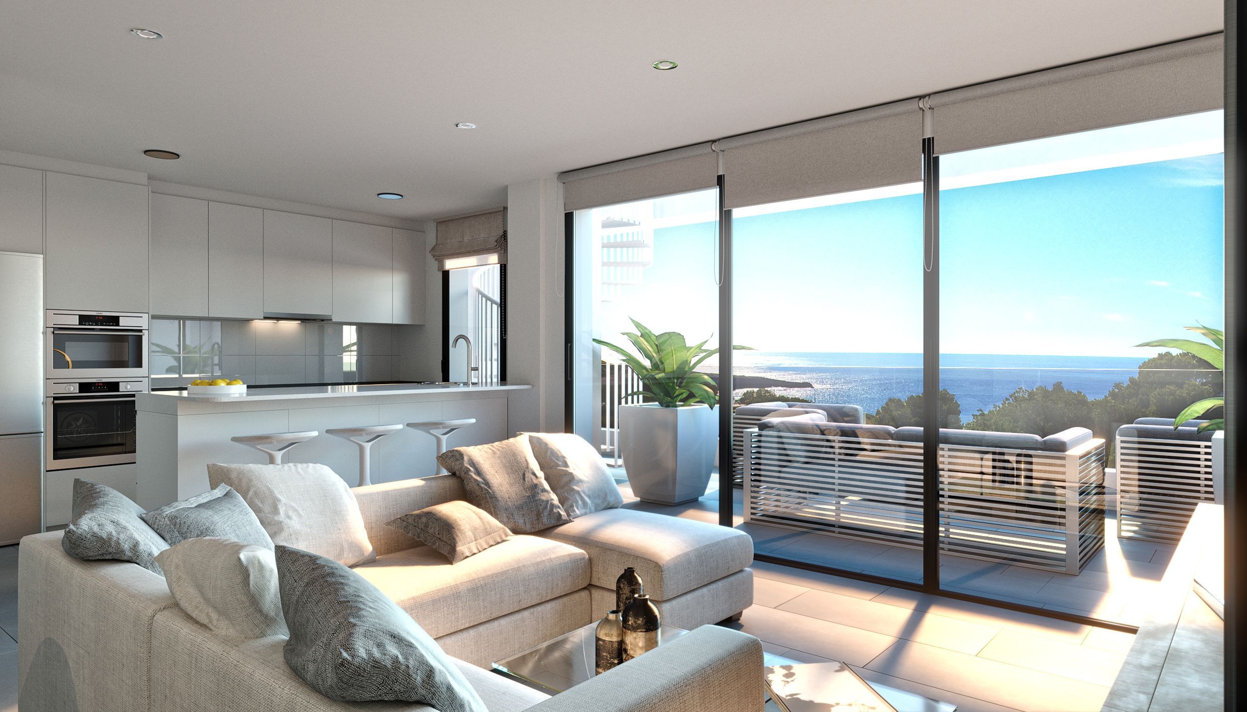 Living room of Flat for sale in Sant Joan de Labritja  with Air Conditioner, Terrace and Storage room