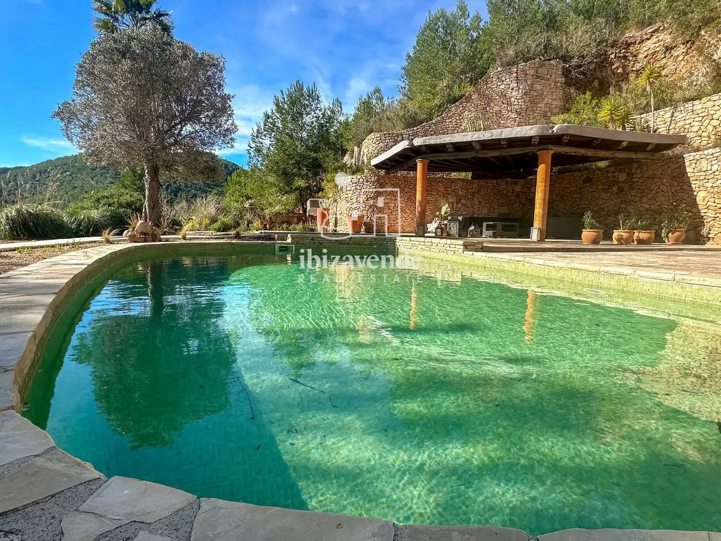 Swimming pool of Houses for rent in Sant Joan de Labritja  with Air Conditioner, Terrace and Swimming Pool