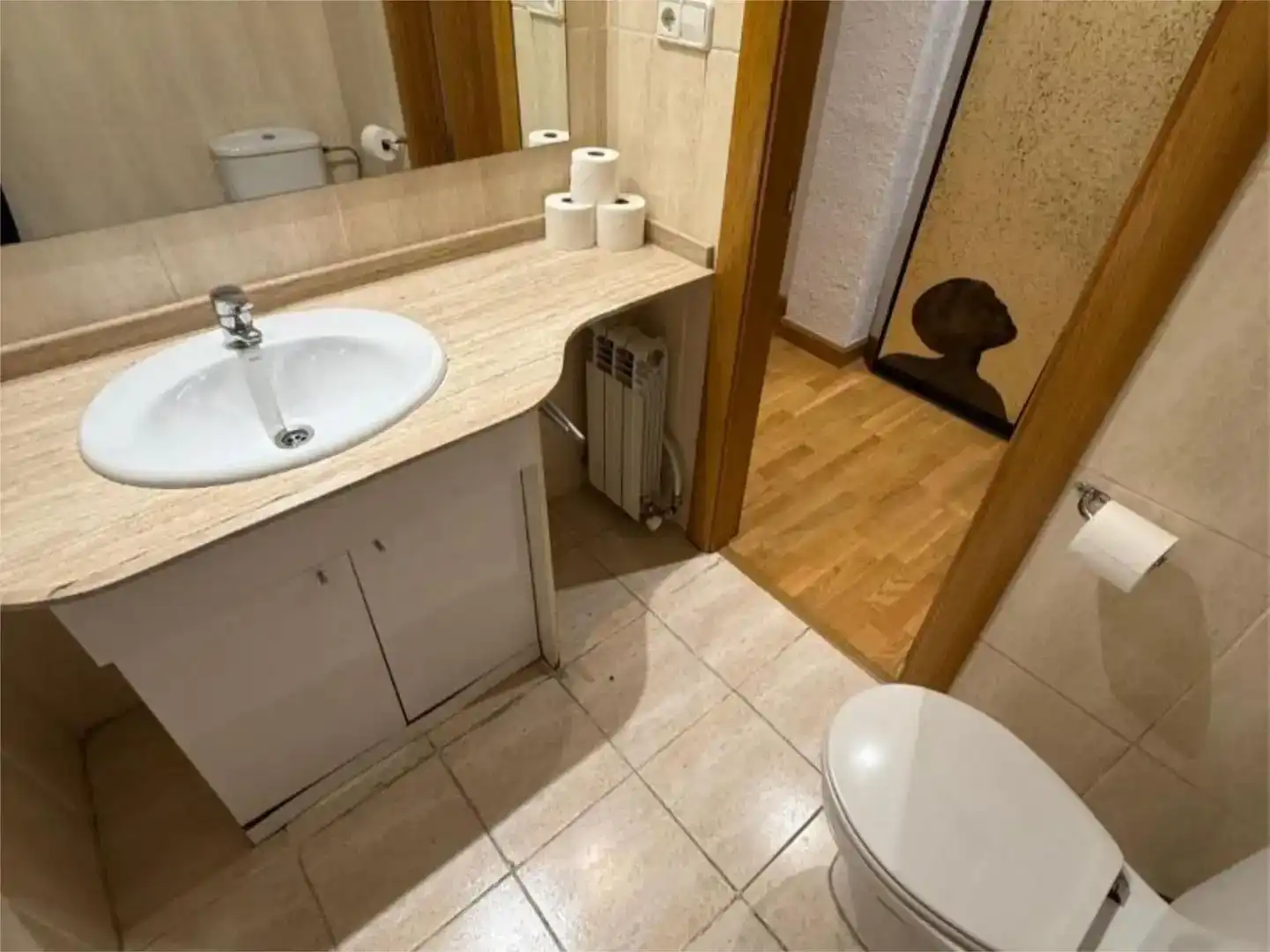 Badezimmer von Wohnung zur Miete in  Zaragoza Capital mit Klimaanlage und Balkon