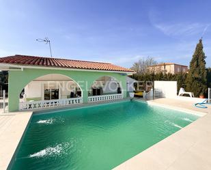 Swimming pool of House or chalet to rent in Cheste  with Air Conditioner, Heating and Private garden