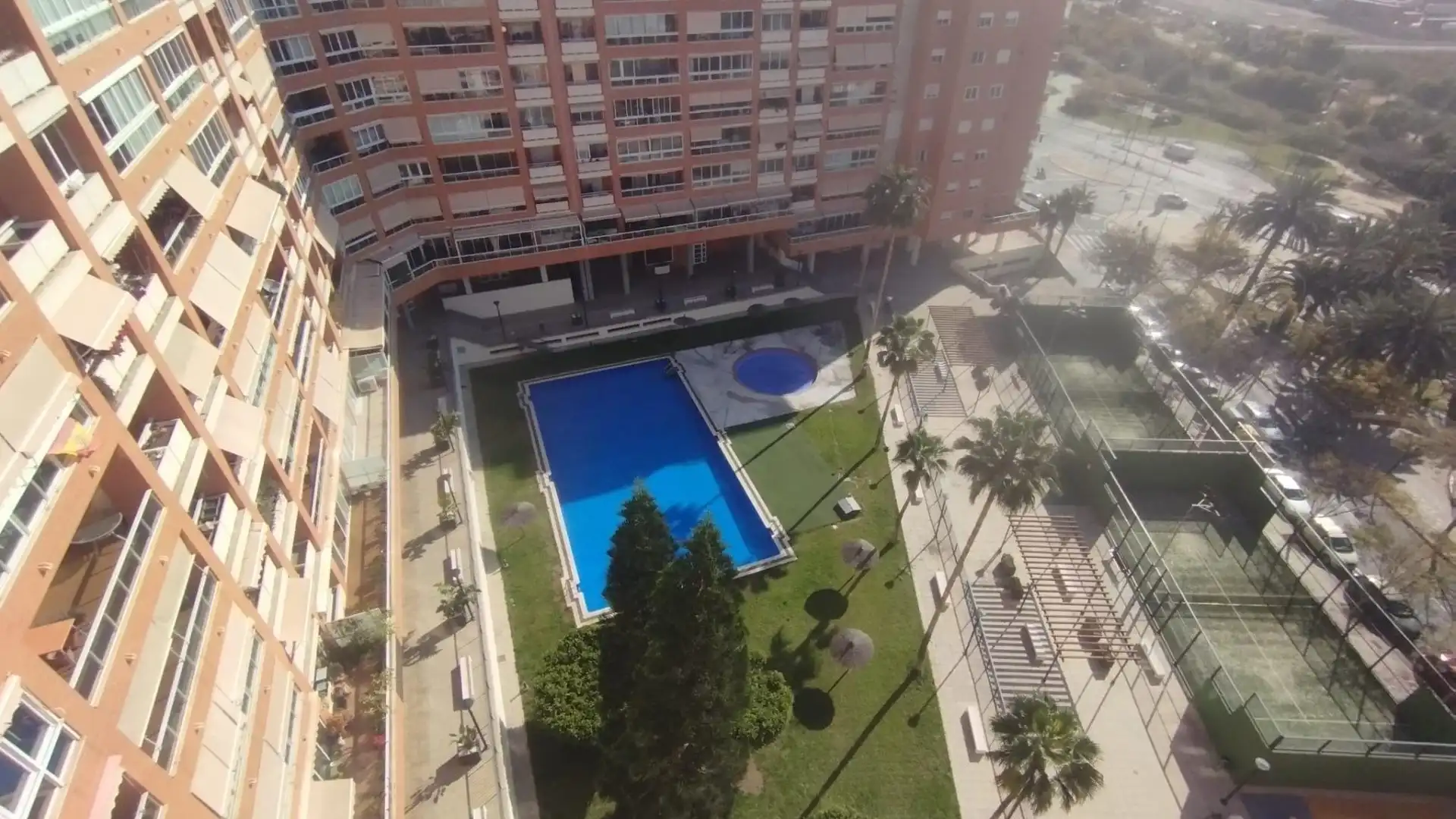 Schwimmbecken von Wohnung zur Miete in Alicante / Alacant mit Privatgarten, Balkon und Gemeinschaftspool