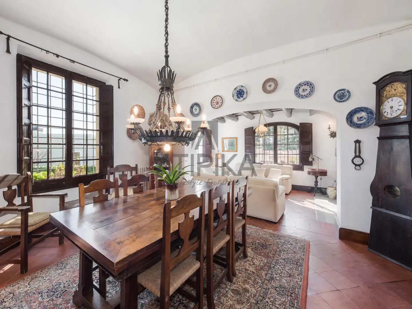 Comedor de Finca rústica en venta en Cabrera de Mar con Calefacción, Terraza y Trastero