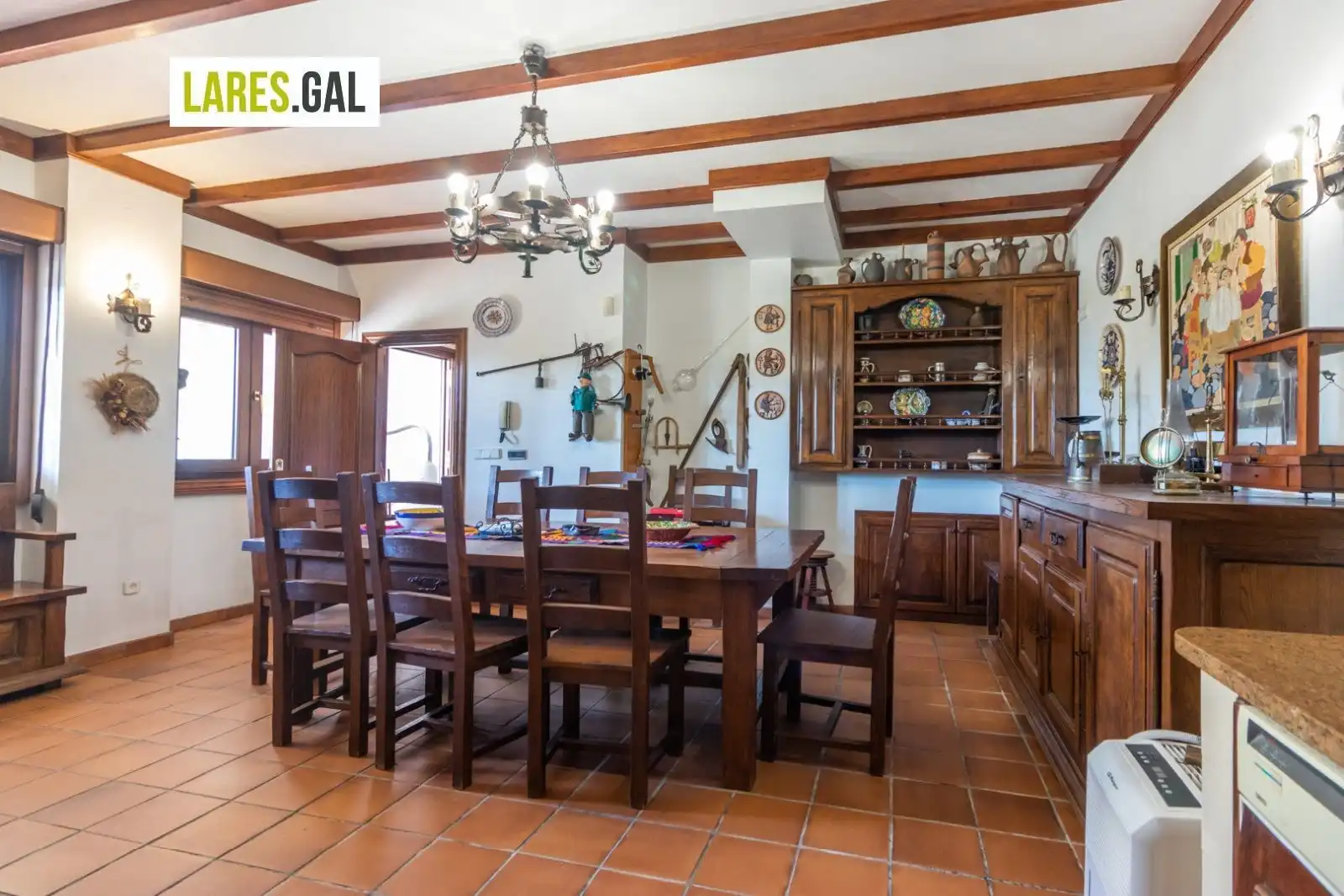 Menjador de Casa o xalet de lloguer en Moaña amb Calefacció, Terrassa i Moblat