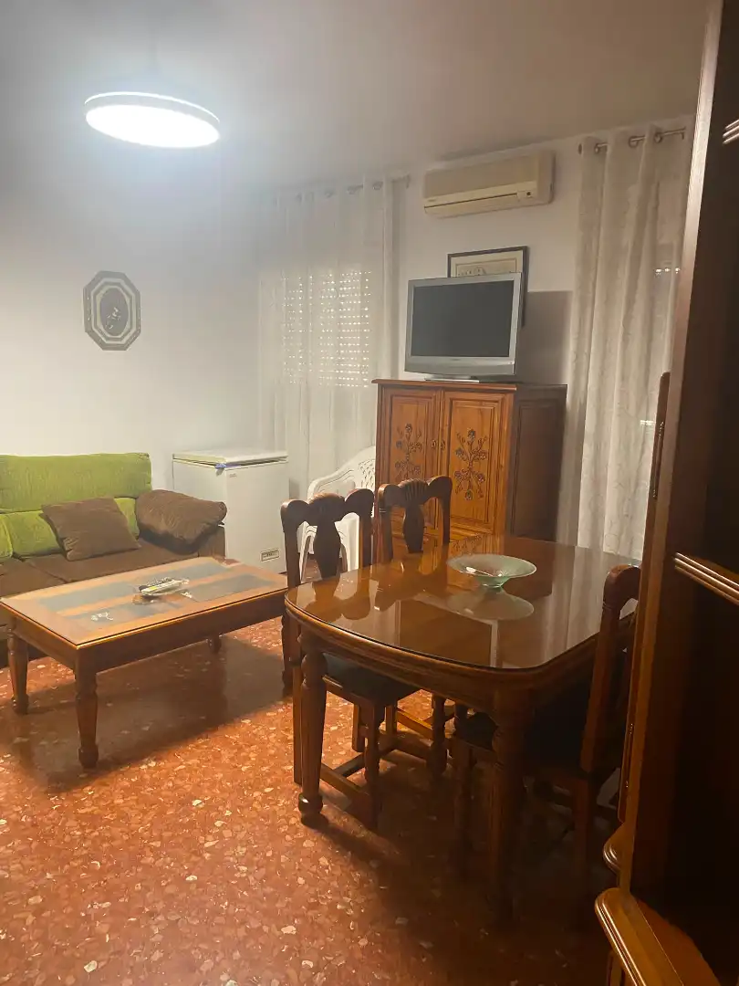 Sala d'estar de Pis de lloguer en Málaga amb Aire condicionat, Terrassa i Moblat