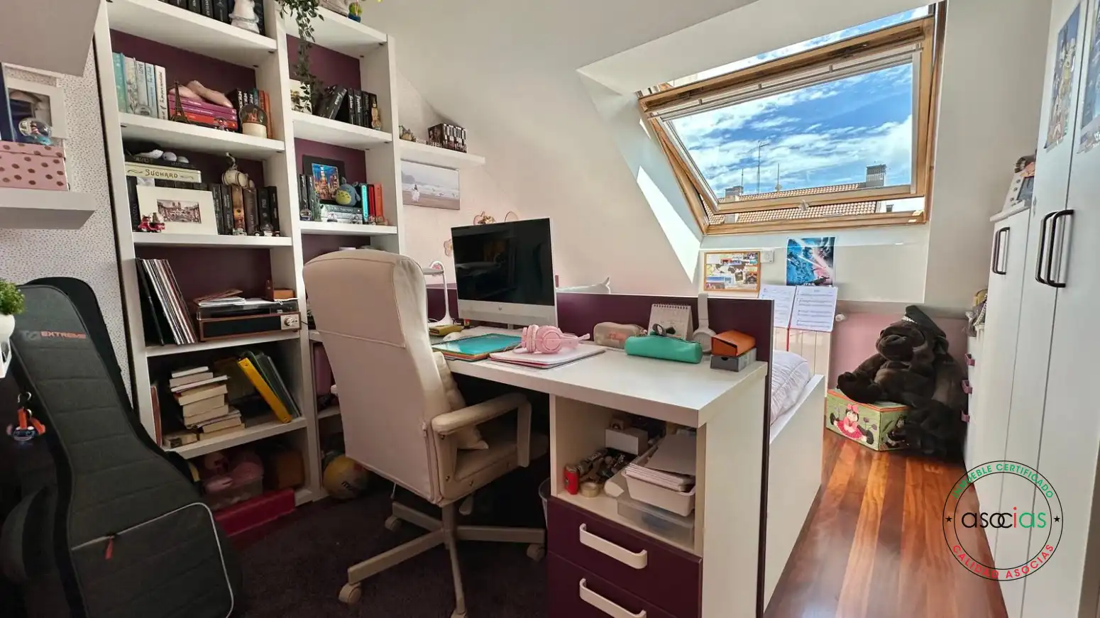 Bedroom of Flat for sale in Gijón   with Heating, Storage room and Swimming Pool