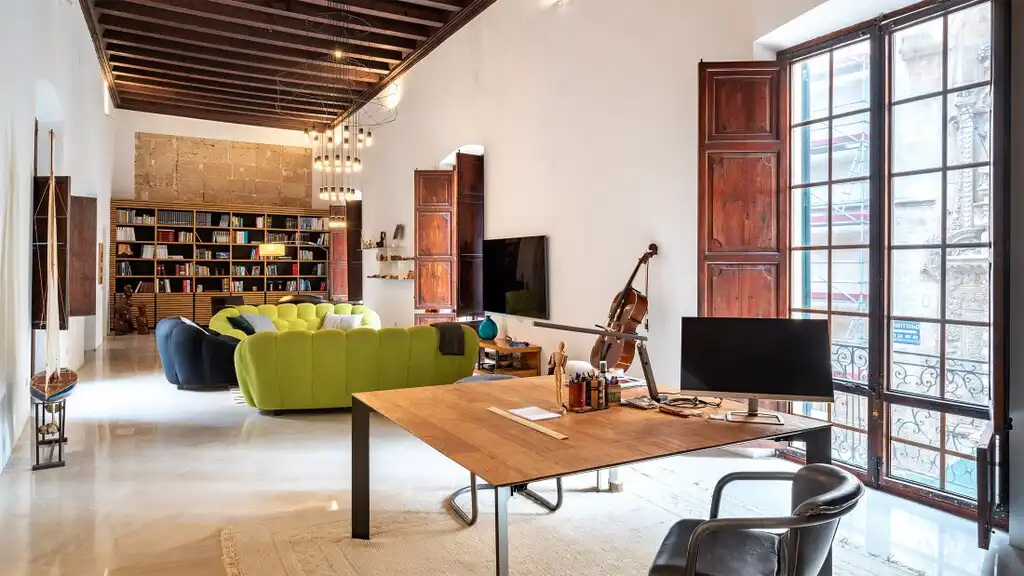 Sala de estar de Apartamento en venta en  Palma de Mallorca con Aire acondicionado, Terraza y Piscina comunitaria