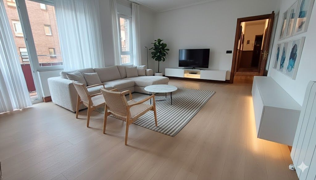 Sala de estar de Piso en venta en Bilbao  con Calefacción y Balcón