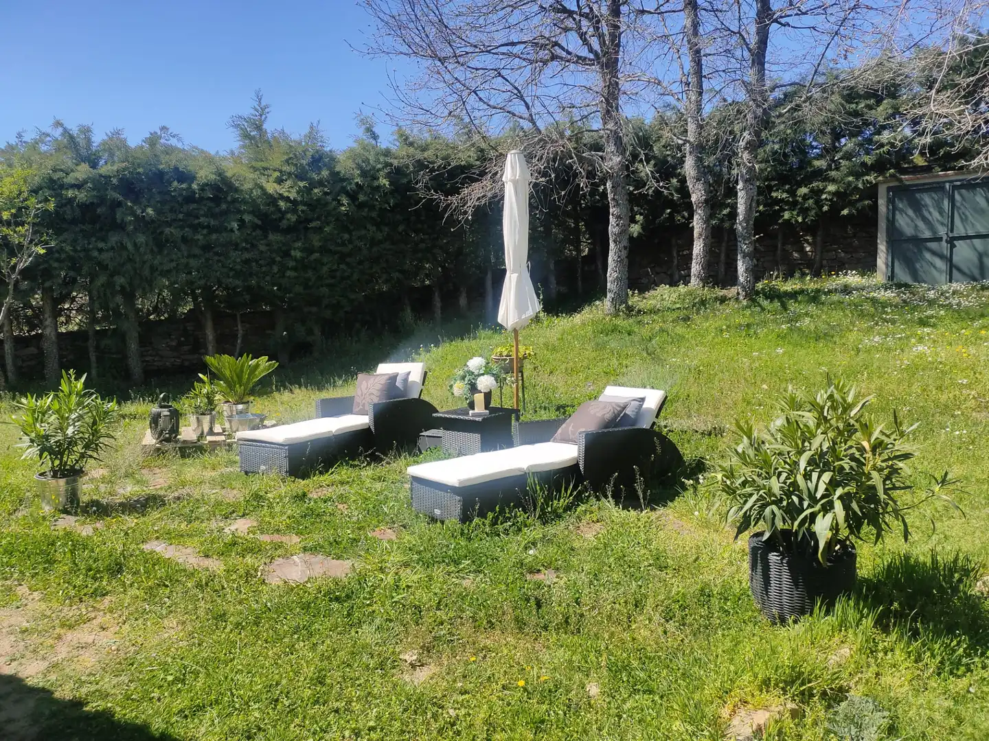 Jardín de Casa o chalet en venta en Santa María de la Alameda con Calefacción, Jardín privado y Amueblado