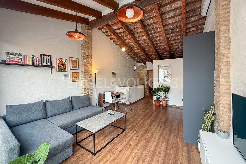 Living room of Apartment to rent in  Valencia Capital  with Air Conditioner, Heating and Terrace