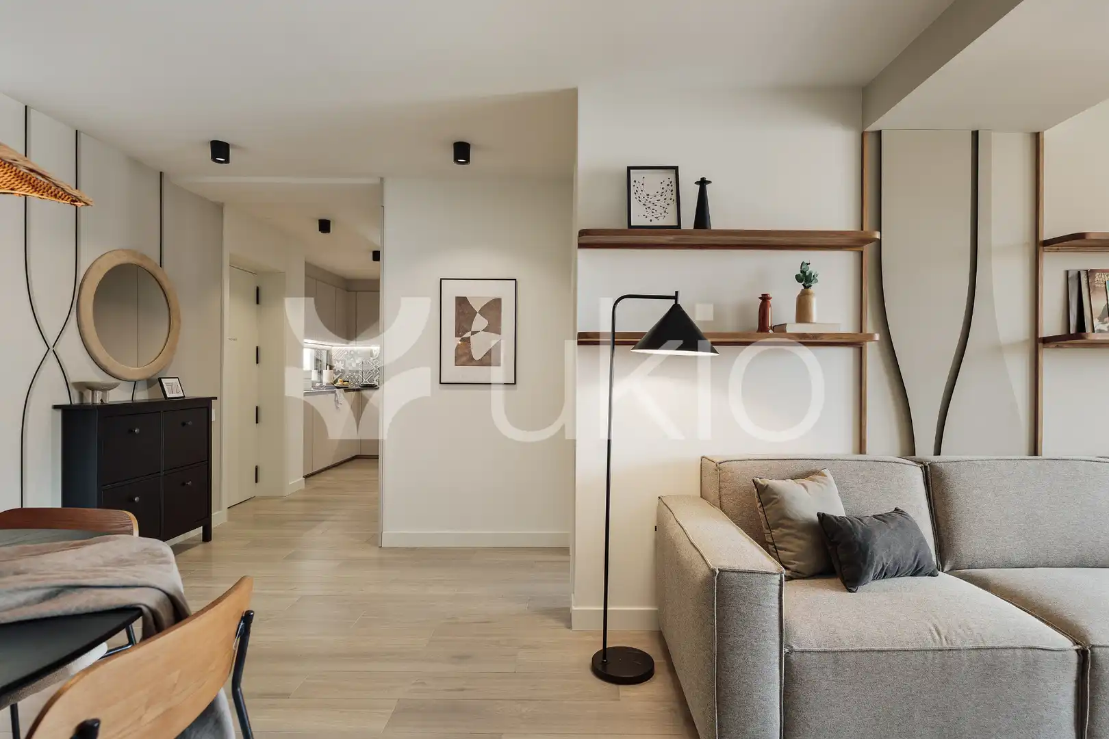 Sala de estar de Apartamento de alquiler en Barcelona con Aire acondicionado, Calefacción y Amueblado