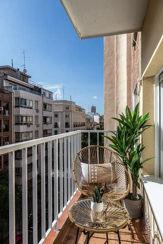 Terraza de Piso de alquiler en Madrid con Aire acondicionado, Calefacción y Amueblado