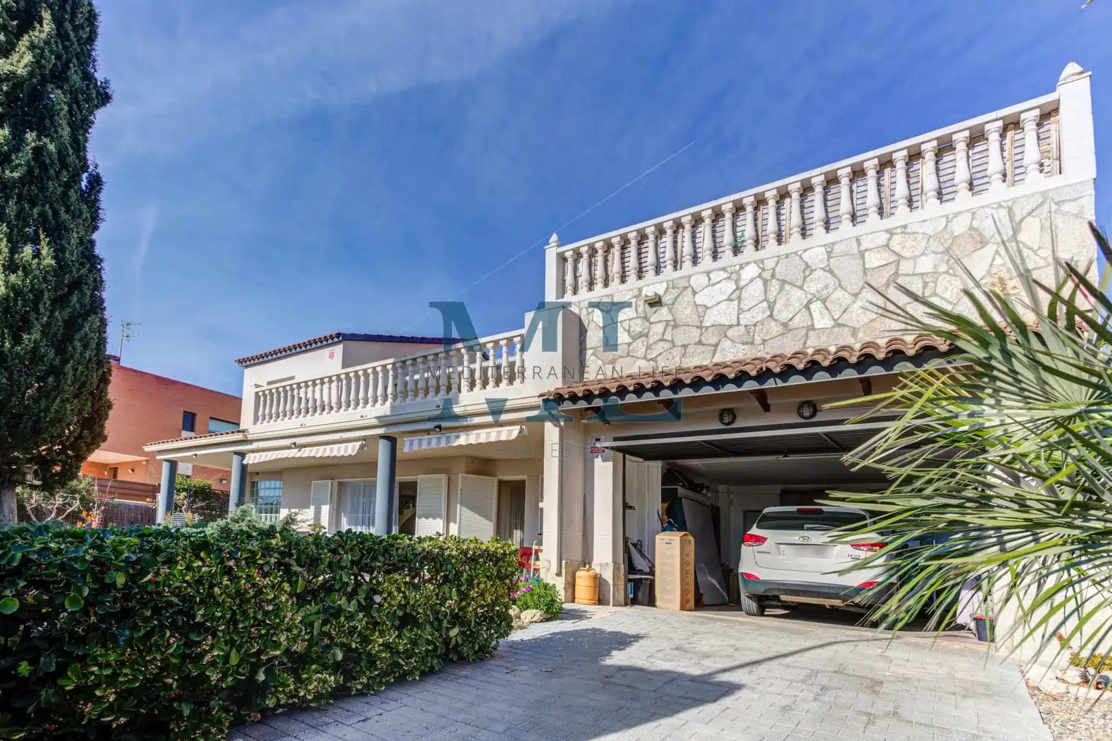Vista exterior de Casa o xalet en venda en Cubelles amb Calefacció i Piscina