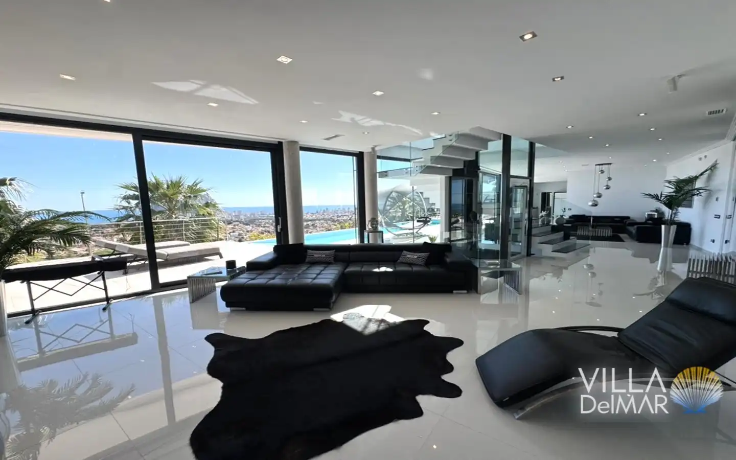 Wohnzimmer von Haus oder Chalet zum Verkauf in Calpe / Calp mit Klimaanlage, Heizung und Privatgarten