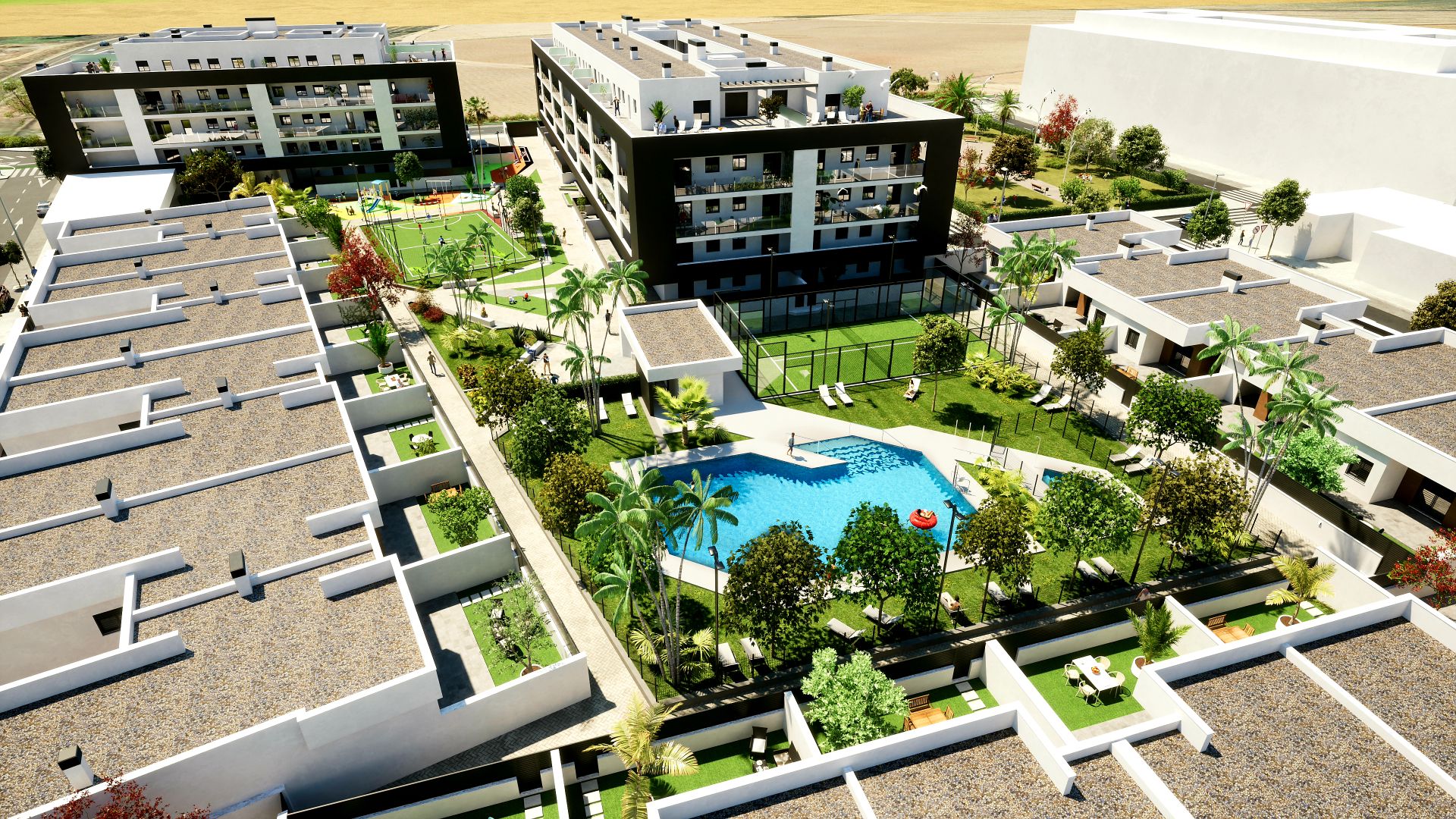 Vista exterior de Pis de lloguer en La Rinconada amb Aire condicionat, Calefacció i Terrassa