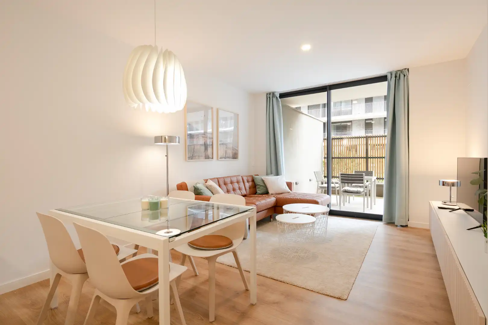 Sala de estar de Apartamento en venta en Badalona con Aire acondicionado, Amueblado y Horno
