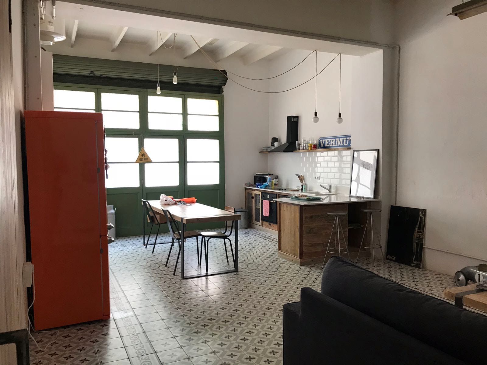 Kitchen of Flat to rent in  Barcelona Capital  with Parquet flooring, Furnished and Washing machine