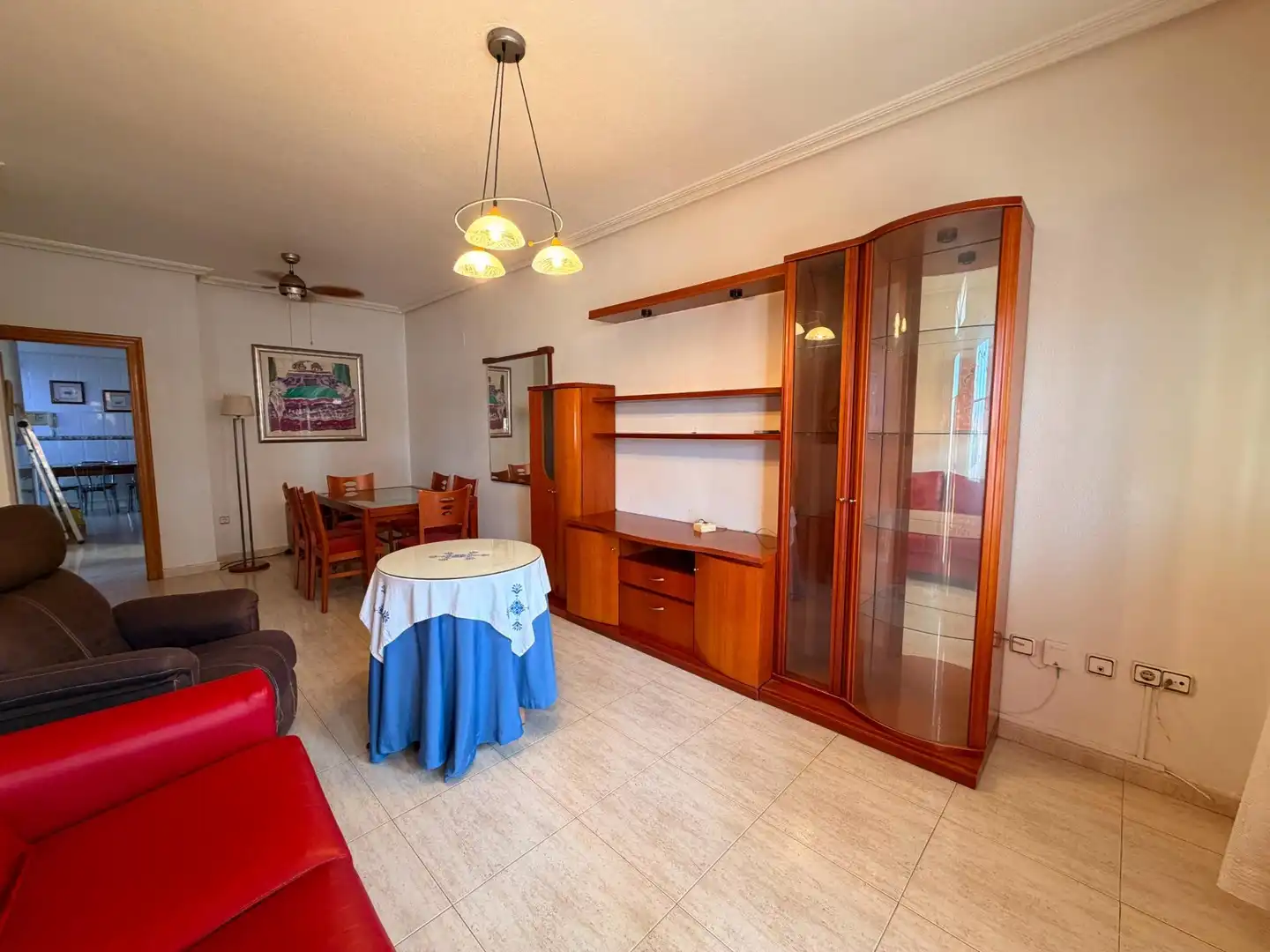 Sala d'estar de Planta baixa de lloguer en Murcia amb Aire condicionat, Jardí privat i Terrassa