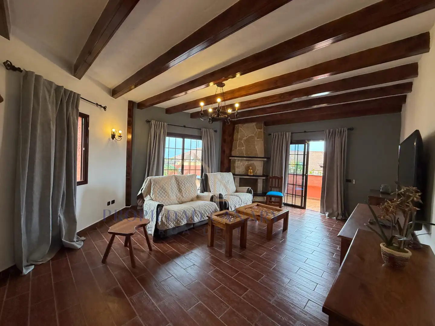 Living room of Flat for rent in Santa Úrsula  with Terrace, Furnished and Oven