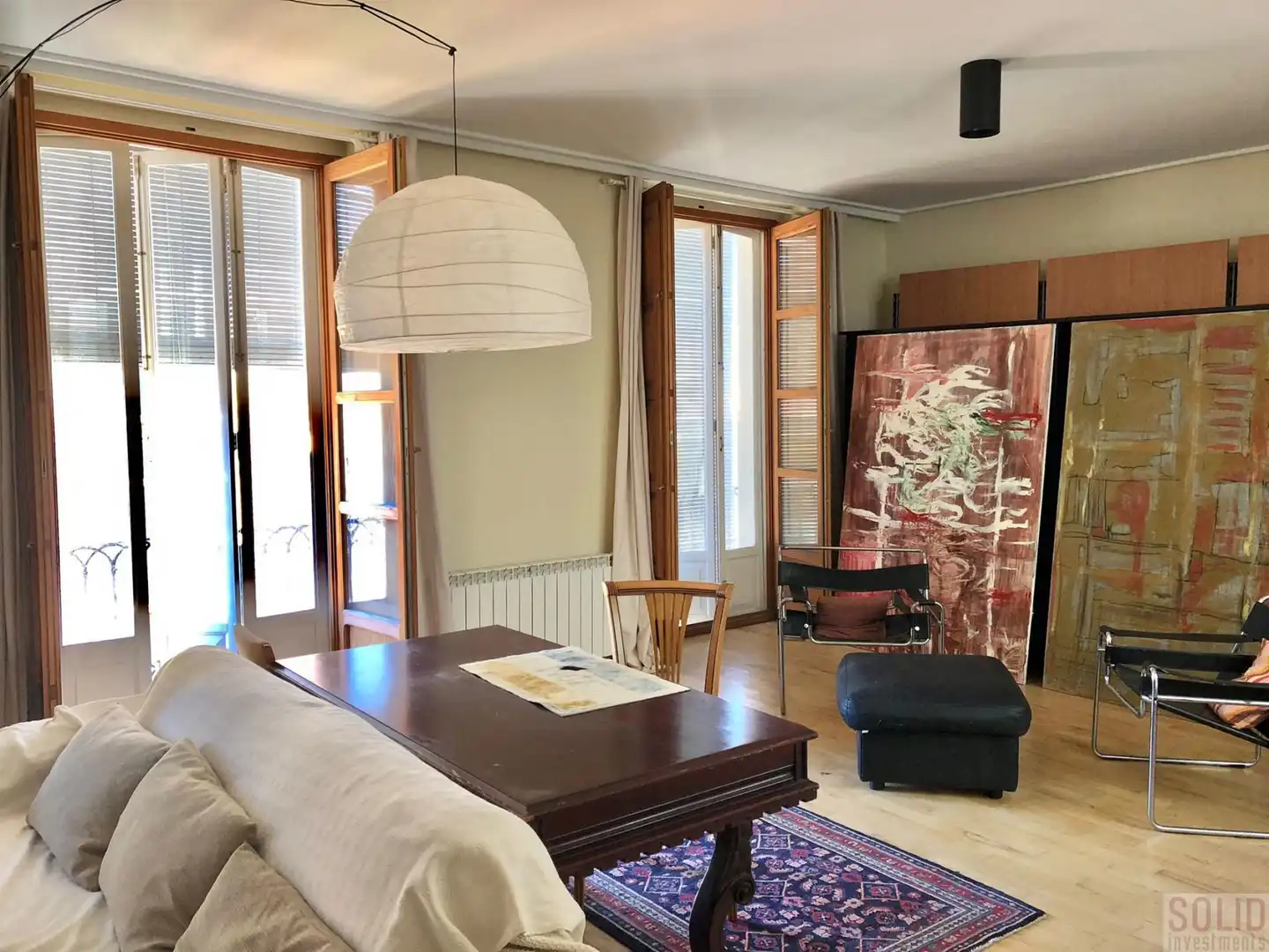 Living room of Flat for rent in Valencia  with Air Conditioner, Heating and Storage room