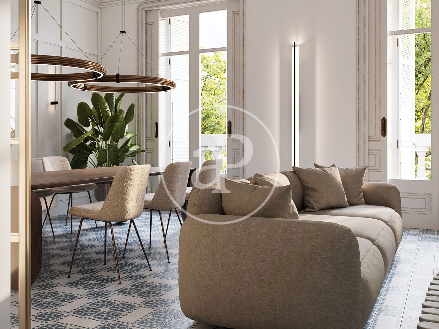 Sala d'estar de Pis en venda en  Barcelona Capital amb Aire condicionat, Calefacció i Balcó