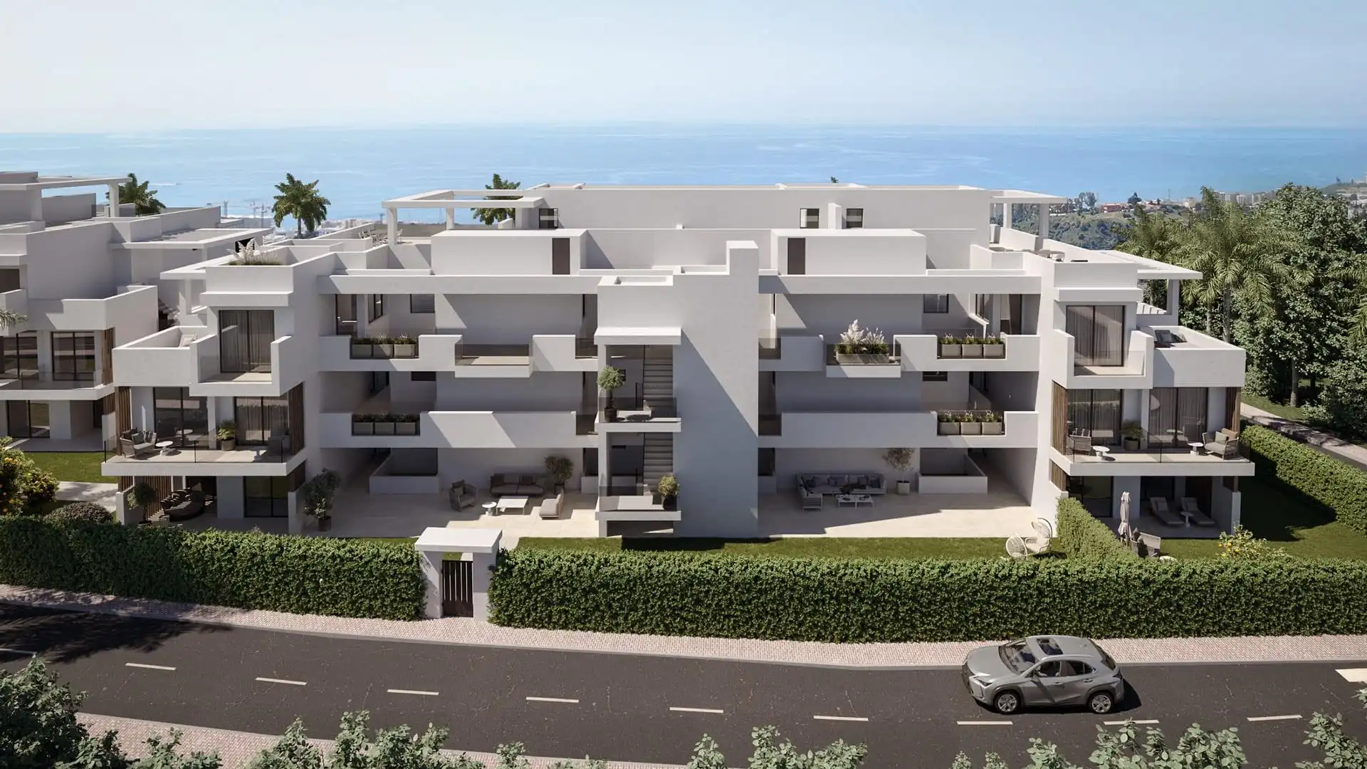 Vista exterior de Àtic en venda en Estepona amb Piscina comunitària
