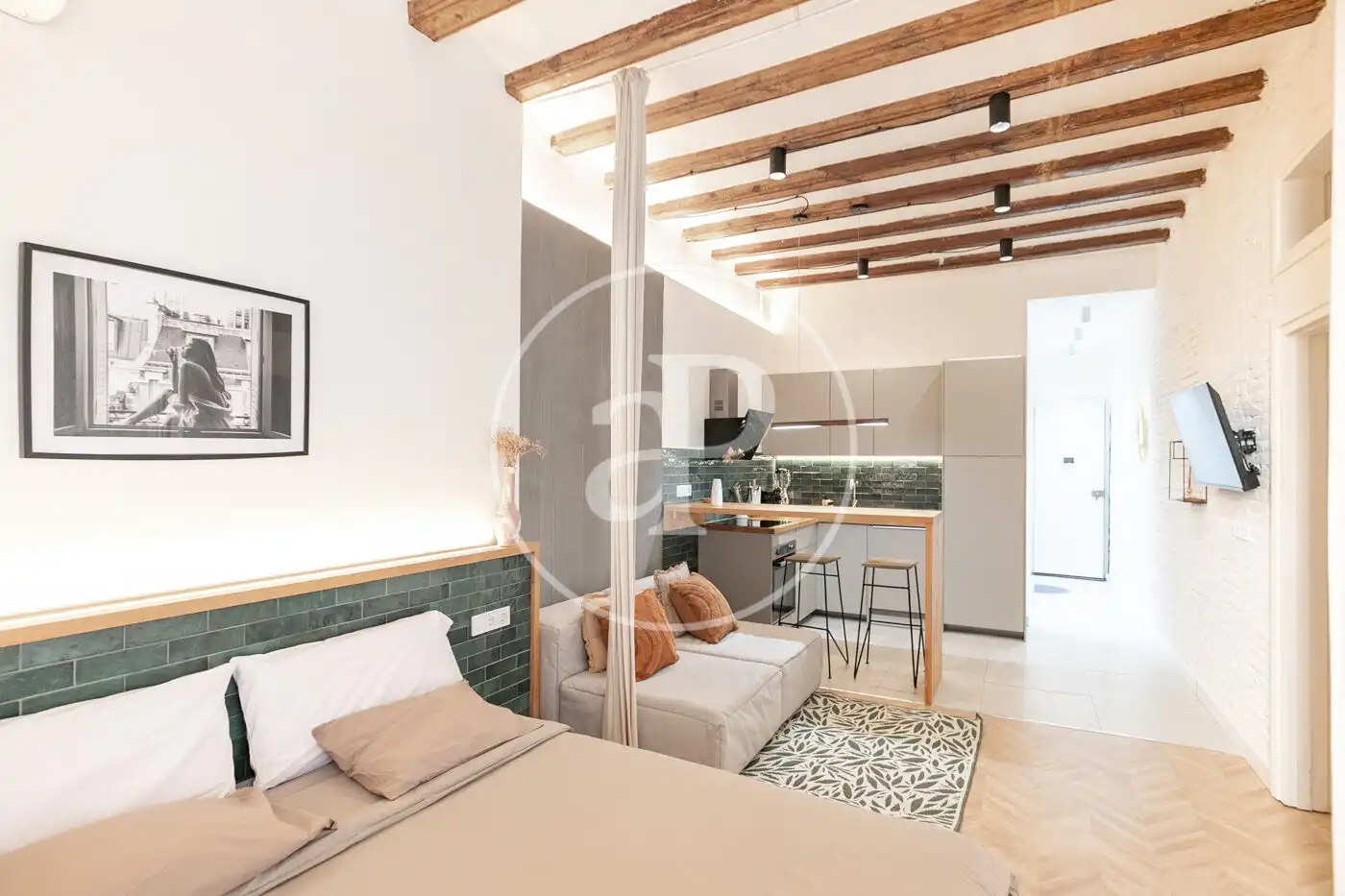 Sala de estar de Piso en venta en Barcelona con Aire acondicionado, Calefacción y Amueblado