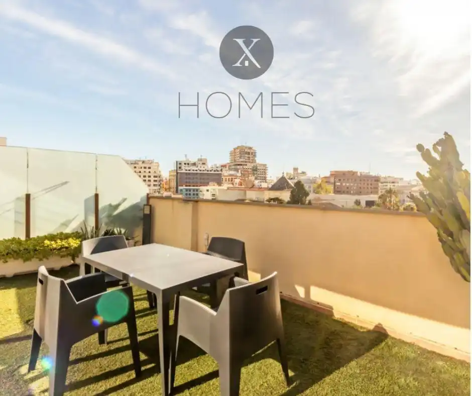 Außenansicht von Maisonette zur Miete in Valencia mit Klimaanlage, Möbliert und Gemeinschaftspool