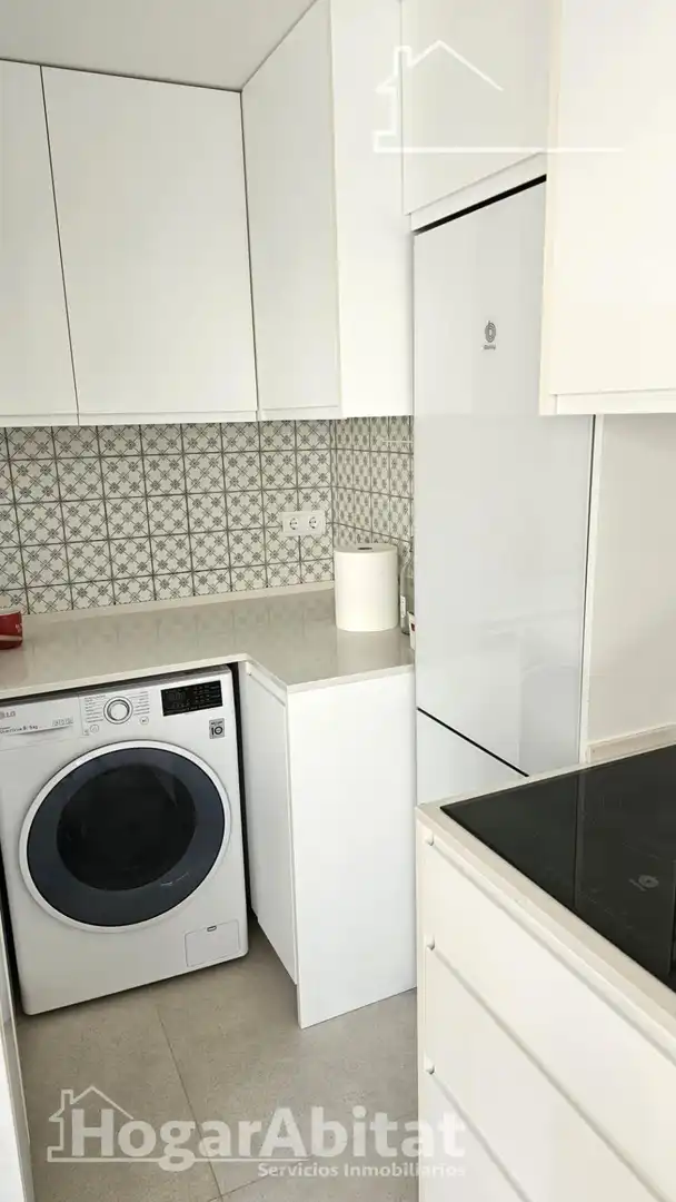 Kitchen of Flat for sale in Cullera  with Air Conditioner, Private garden and Furnished