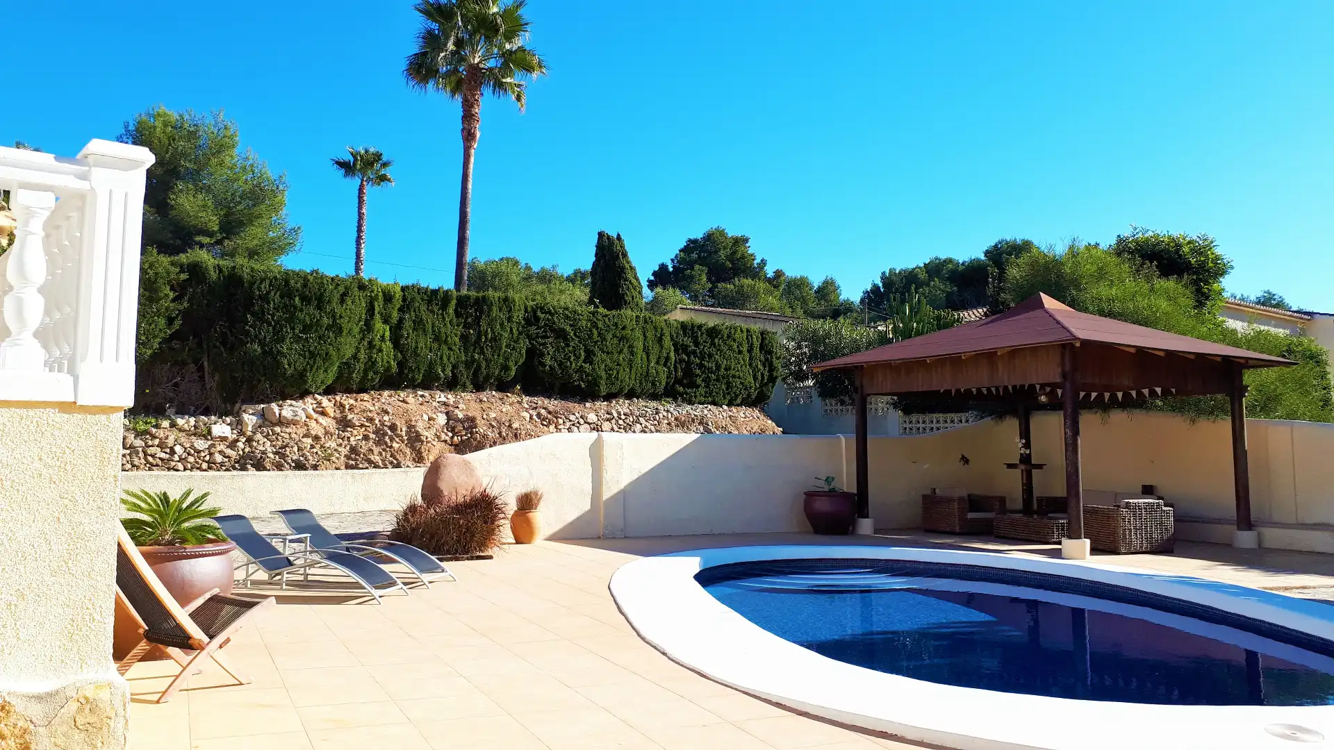 Piscina de Casa o xalet en venda en Benissa amb Aire condicionat, Calefacció i Jardí privat
