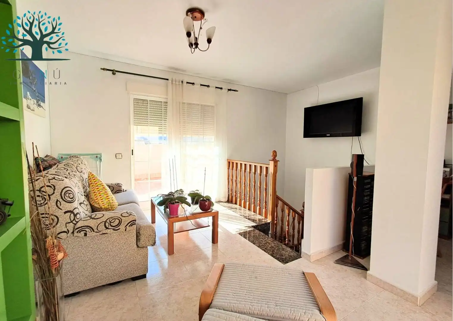 Sala d'estar de Dúplex en venda en Mazarrón amb Aire condicionat, Jardí privat i Terrassa