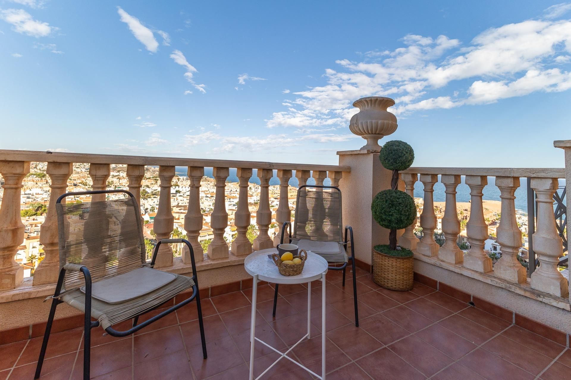Balcony of Attic for sale in Torrevieja  with Air Conditioner, Heating and Private garden